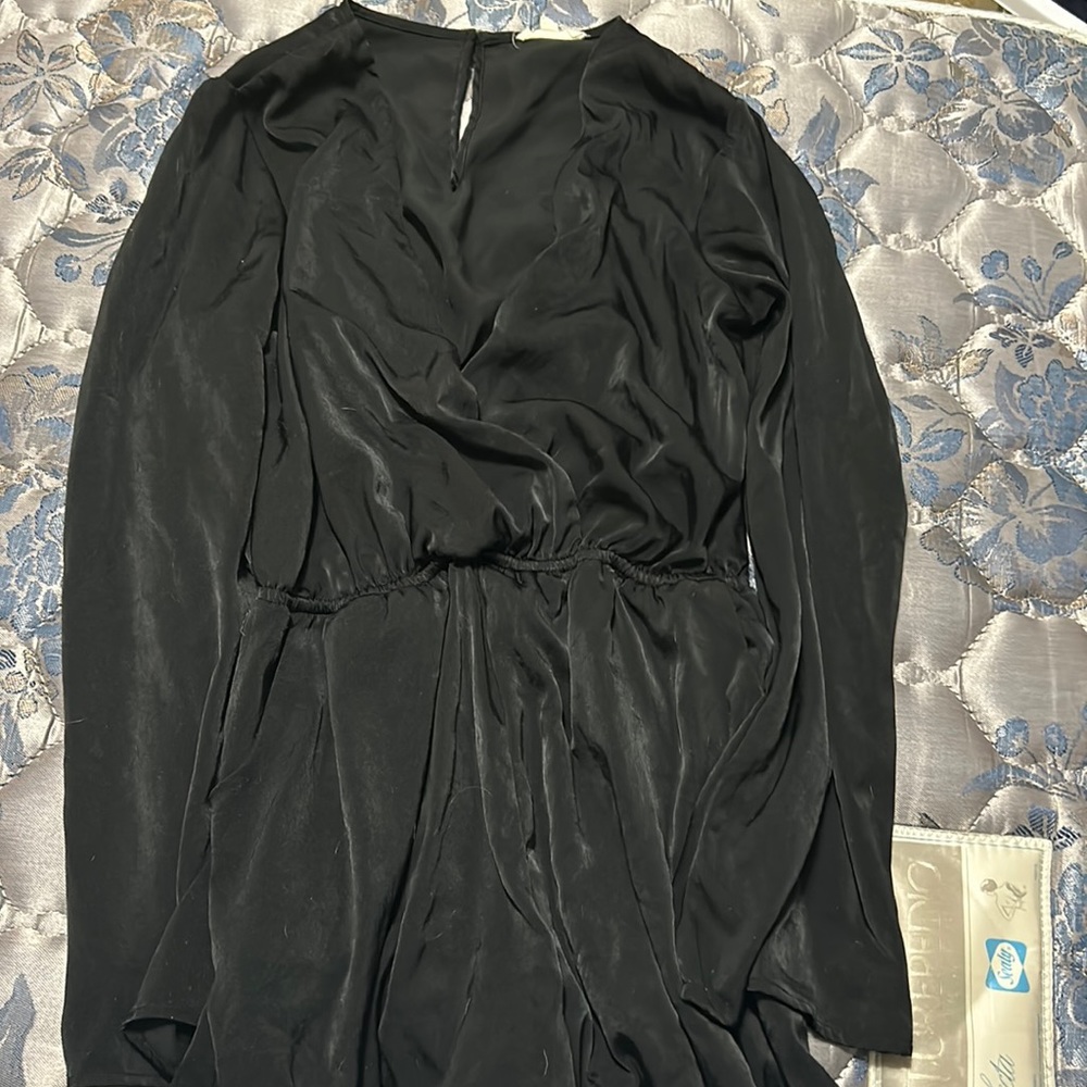 Black velvet romper